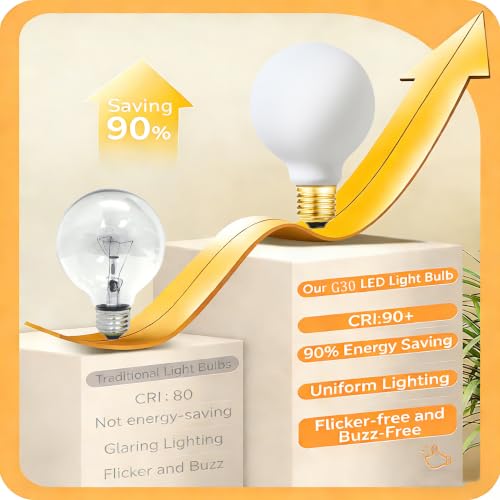 LED Light Bulb G30 Dimmable Flick