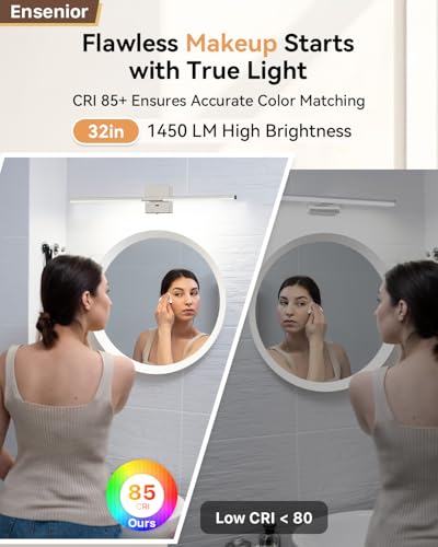 32" Brushed Nickel Modern Bathroom Vanity Lights