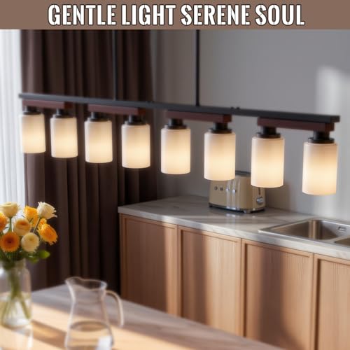 8 Light Black Linear Chandelier