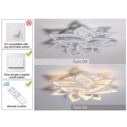 33.5" Modern LED Low Profile Flush Mount Ceiling Light