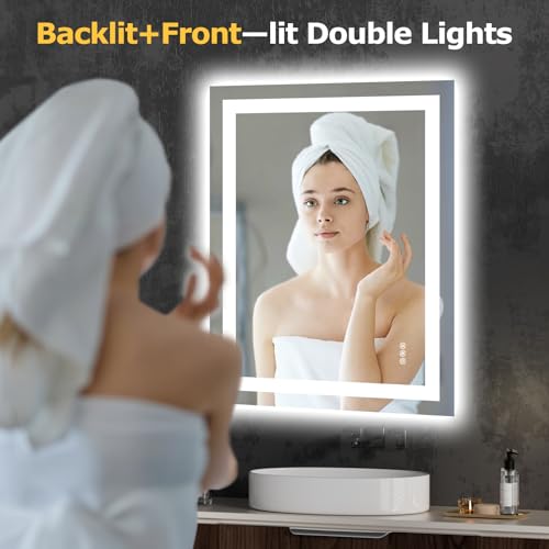 36.1"X28.1" LED Bathroom Mirror with Lights