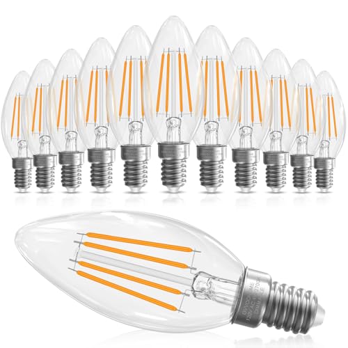 E12 Candelabra Light Bulbs 40 watt Equivalent (12 Count)