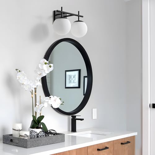 Black Bathroom Light Fixture Over Mirror (2 Count)