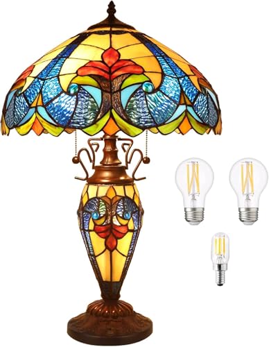24" Tiffany Style Stained Glass Table Lamp