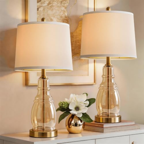 Glass Table Lamp Set of 2