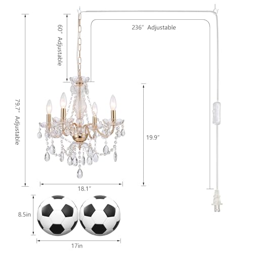 Plug in Crystal Chandelier