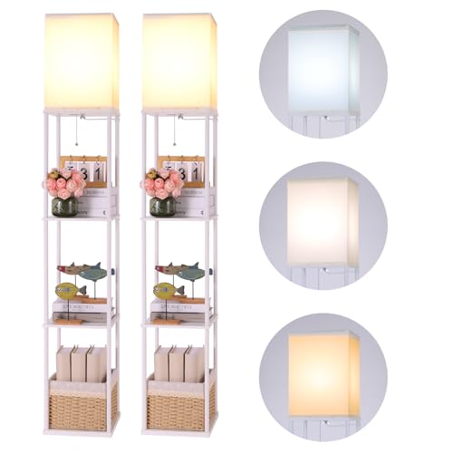 Floor Lamp with Shelves (2 Count)