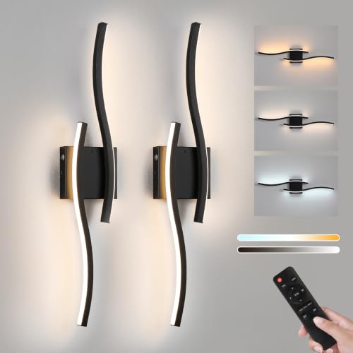 Black Battery Operated Wall Sconces (2 Count)