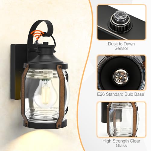 Dusk to Dawn Outdoor Wall Sconce Lights