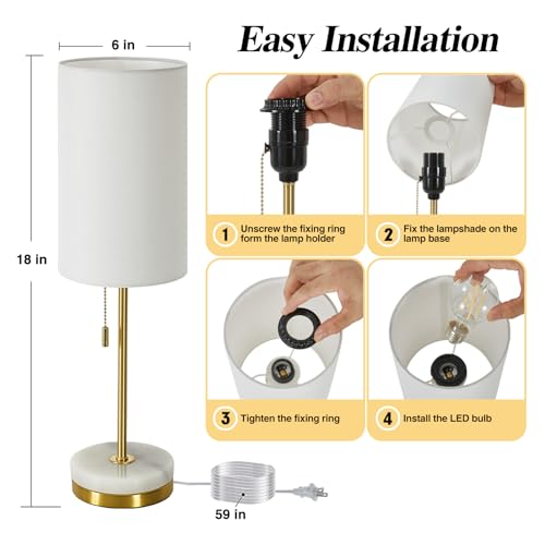 Desk Lamp & Table Lamp Set of 2 (2 Count)