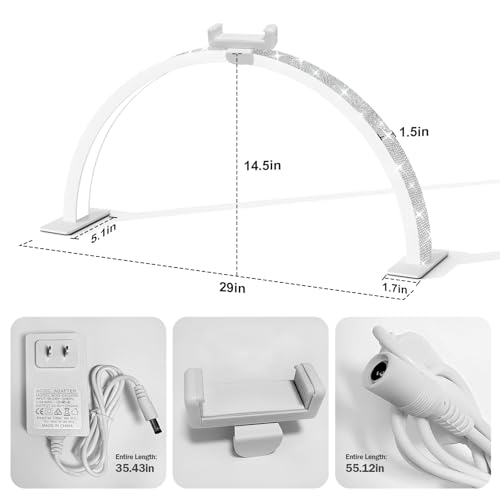 Large 29 inch Half Moon Light for Nail Desk