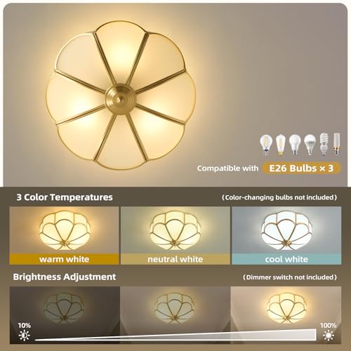 Gold Vintage Brass Ceiling Light