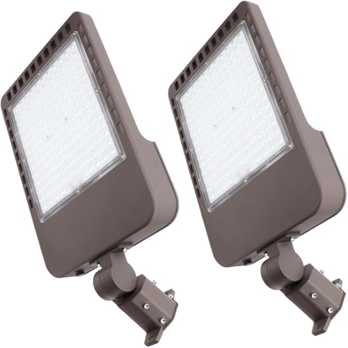 2PACK 300W LED Parking Lot Light with Dusk to Dawn Photocell (2 Count)