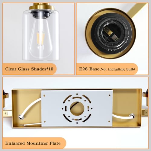 Gold Bathroom Vanity Light 10