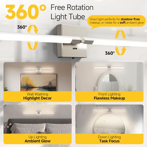32 Inch Brushed Nickel Bathroom Vanity Light