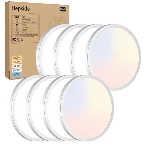 8Pack LED Flush Mount Ceiling Light Fixture (8 Count)