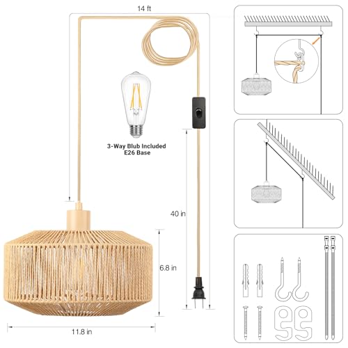 Boho Plug in Pendant Light