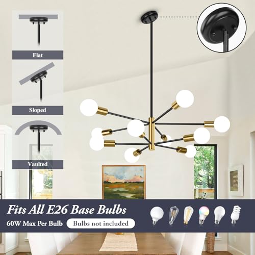 10 Light Modern Chandelier for Dining Room