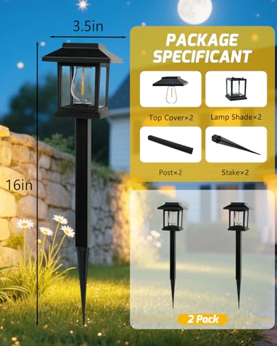 Solar Pathyway Lights Outdoor (2 Count)