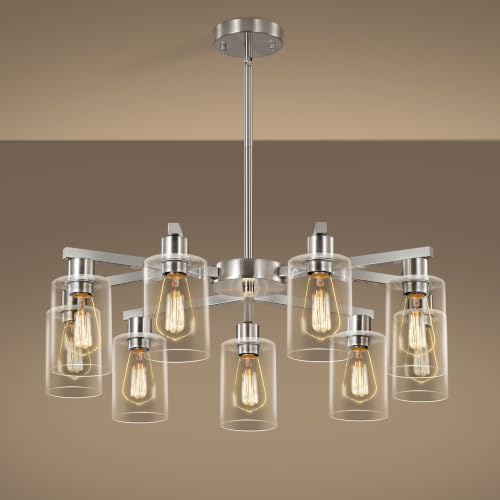 9 Light Modern Farmhouse Chandelier