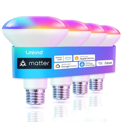 Matter BR30 Smart Light Bulbs (4 Count)