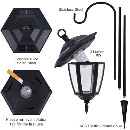 6 Pack Solar Hanging Lights Outdoor (6 Count)