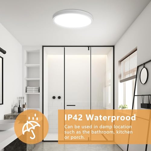 6PK 15.8 Inch Led Ceiling Light Flush Mount (6 Count)