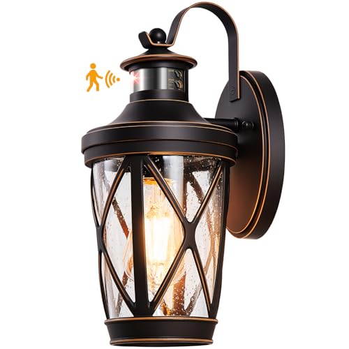 Bronze Outdoor Porch Light (Oil Rubbed Bronze (Gold Trim) / 1-Pack)