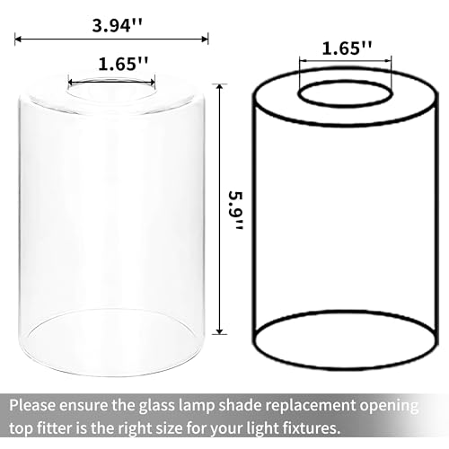 3Pcs Clear Glass Lamp Shade