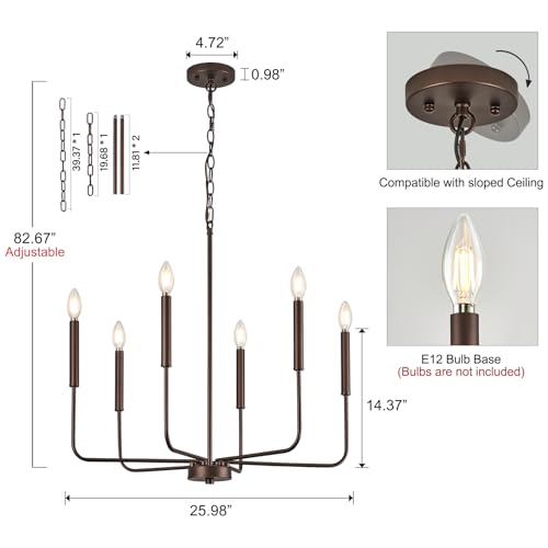 Modern Oil Rubbed Bronze Chandelier for Dining Room