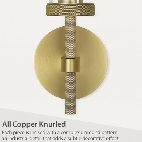 Knurled Brass Wall Sconces Indoors