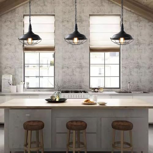 Black Pendant Light Kitchen Island 3 Pack (3 Count)
