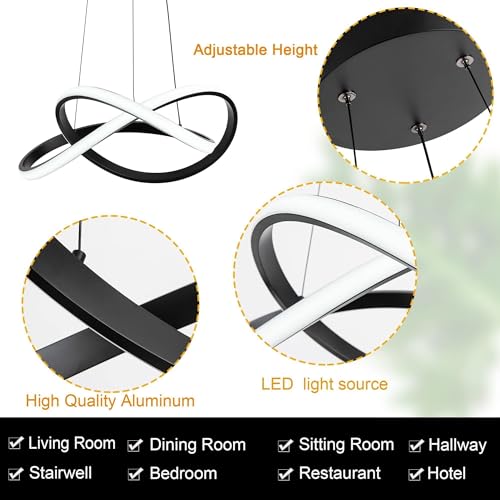 Modern Chandelier with Remote