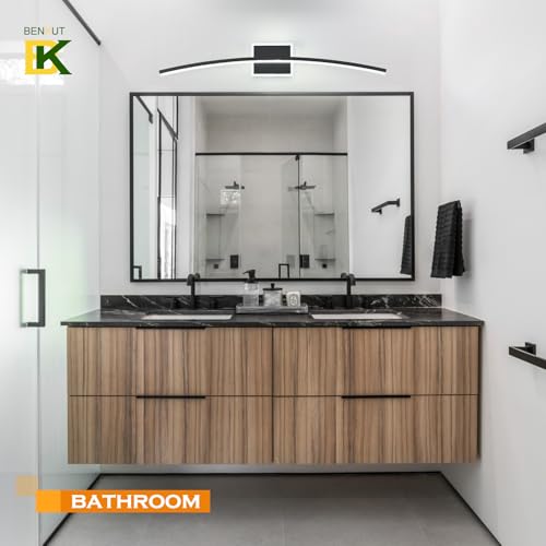 Modern LED Wall Sconce Black LED Bathroom Light Fixtures Over Mirror Wall Lighting for Bathroom
