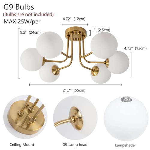 Modern Semi Flush Mount Ceiling Light 6