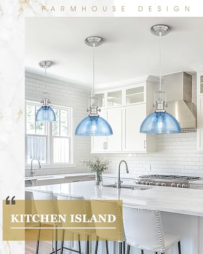 10.5" Brushed Nickel Pendant Lights Kitchen Island