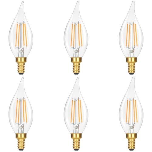 6W Dimmable LED Candelabra Bulbs (6 Count)