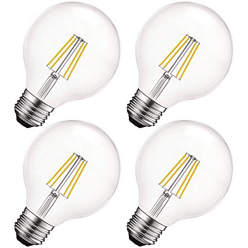 Vintage G25 LED Globe Light Bulbs 60W Equivalent (4 Count)