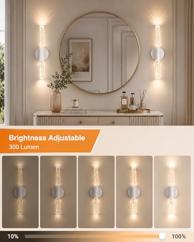 White Rechargeable Wall Sconces Set of 2 (2 Count)