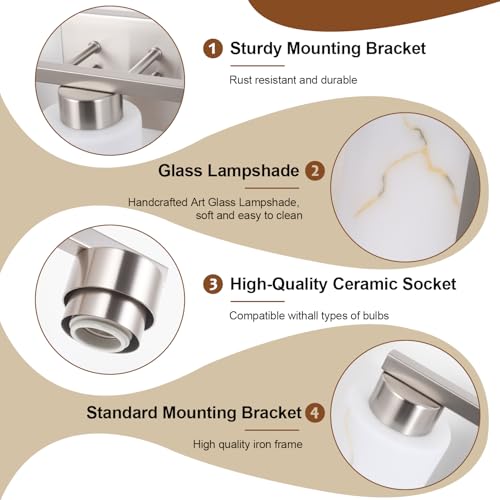 3 Light Bathroom Light Fixtures (3 Count)