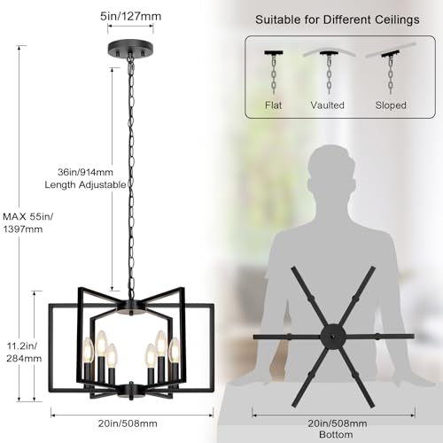 Black Farmhouse Chandelier