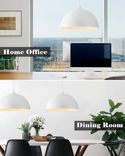 White Dome Pendant Lights Kitchen Island