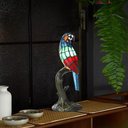 A0024 Tiffany Style Parrot Table Lamp