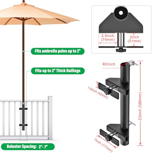 Deck Railing Umbrella Holder for 1