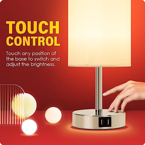 Bedside Lamps with USB Port (2 Count)