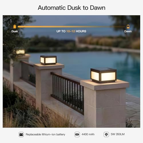 Square Solar Post Lights