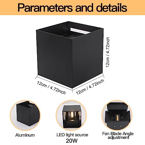 4 Pack LED Outdoor Sconces Wall Lights 20W Exterior (4 Count)