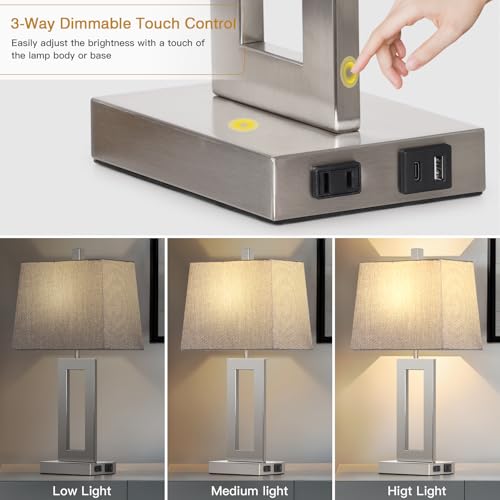 Bedside Table Lamp Set of 2 (2 Count)