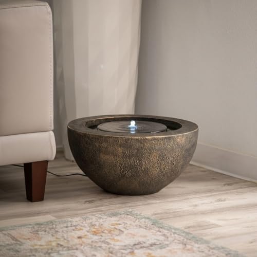 20" Round Sphere Water Fountain with LED Light