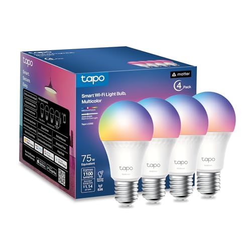 Multicolor Dimmable Smart Light Bulbs (4 Count)